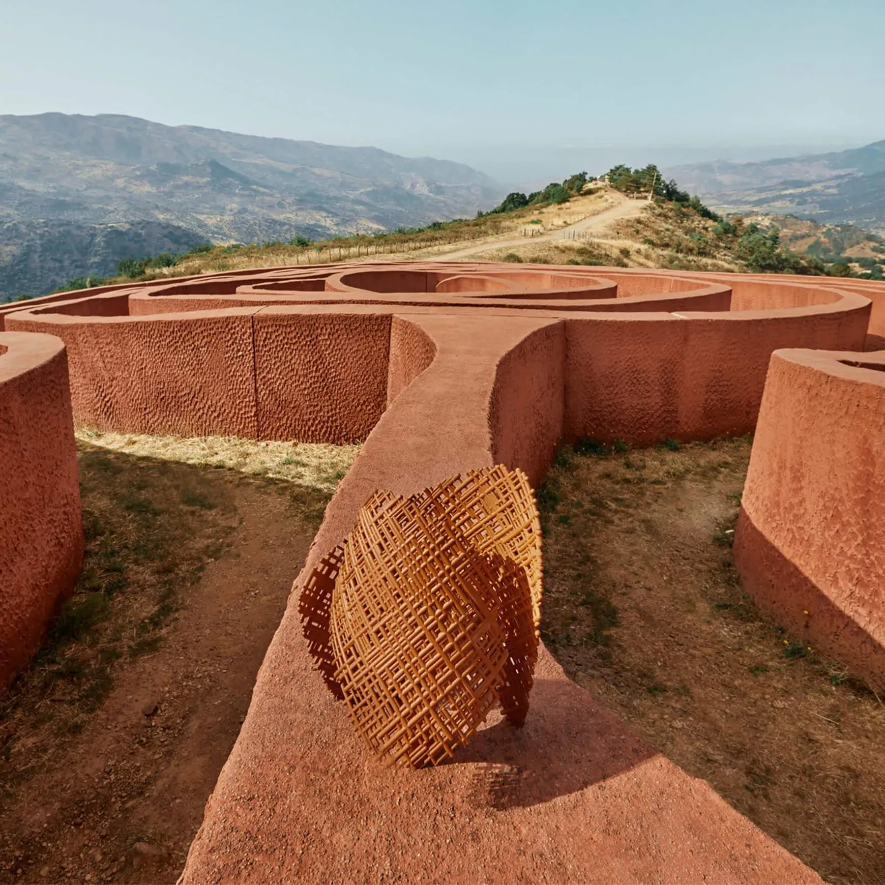 Sculptural Table Lamp - Terracotta, Recycled Plastic