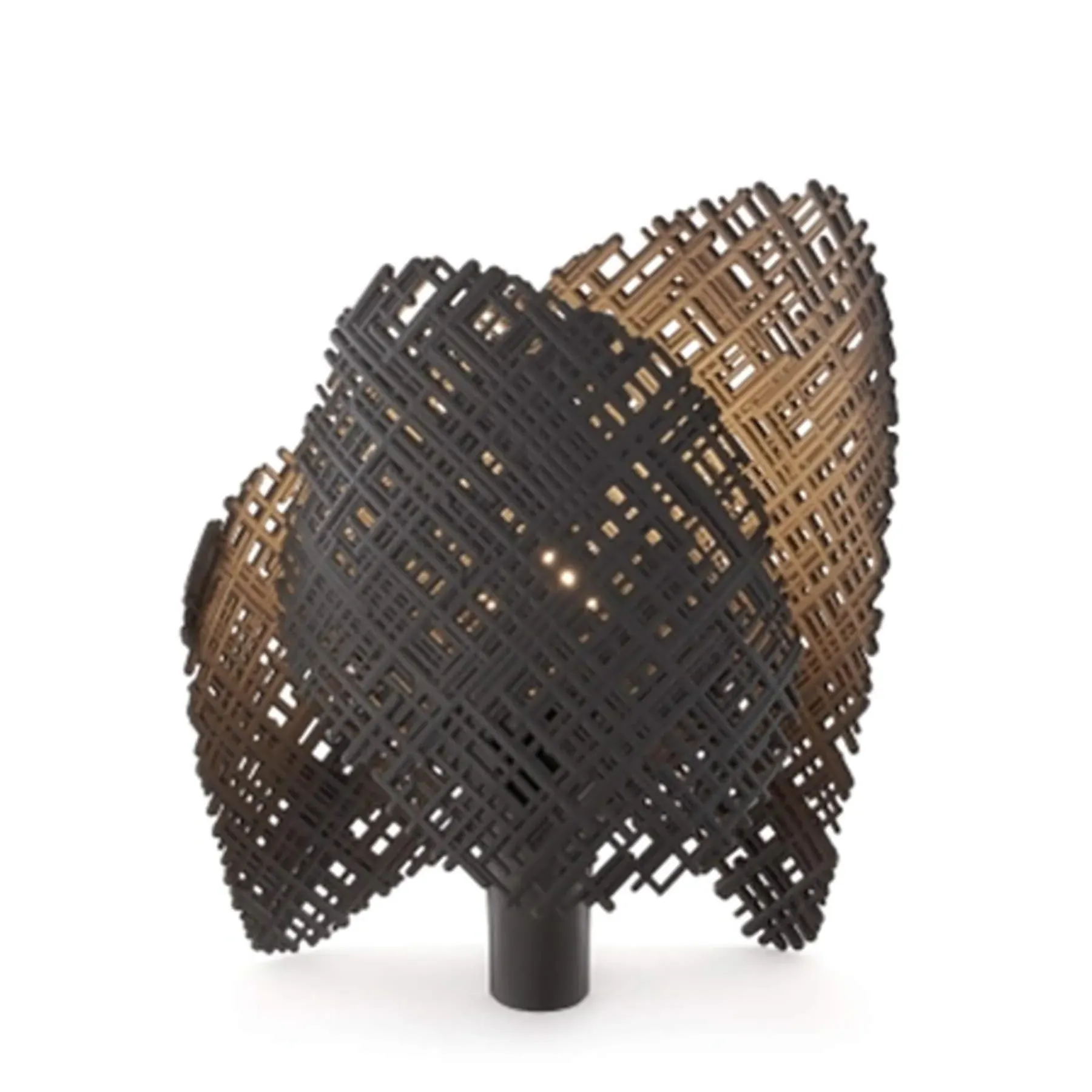 Sculptural Table Lamp - Terracotta, Recycled Plastic