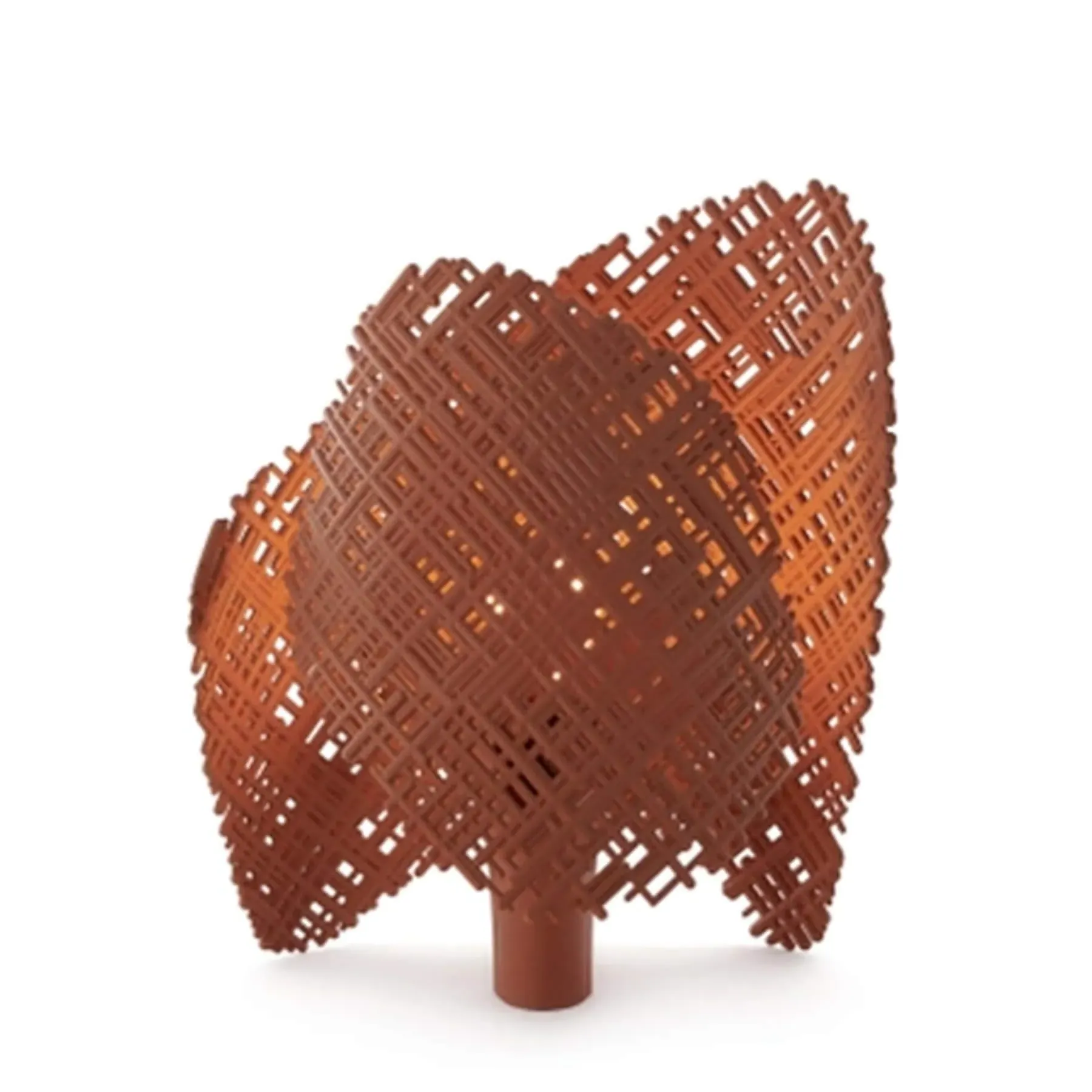 Sculptural Table Lamp - Terracotta, Recycled Plastic