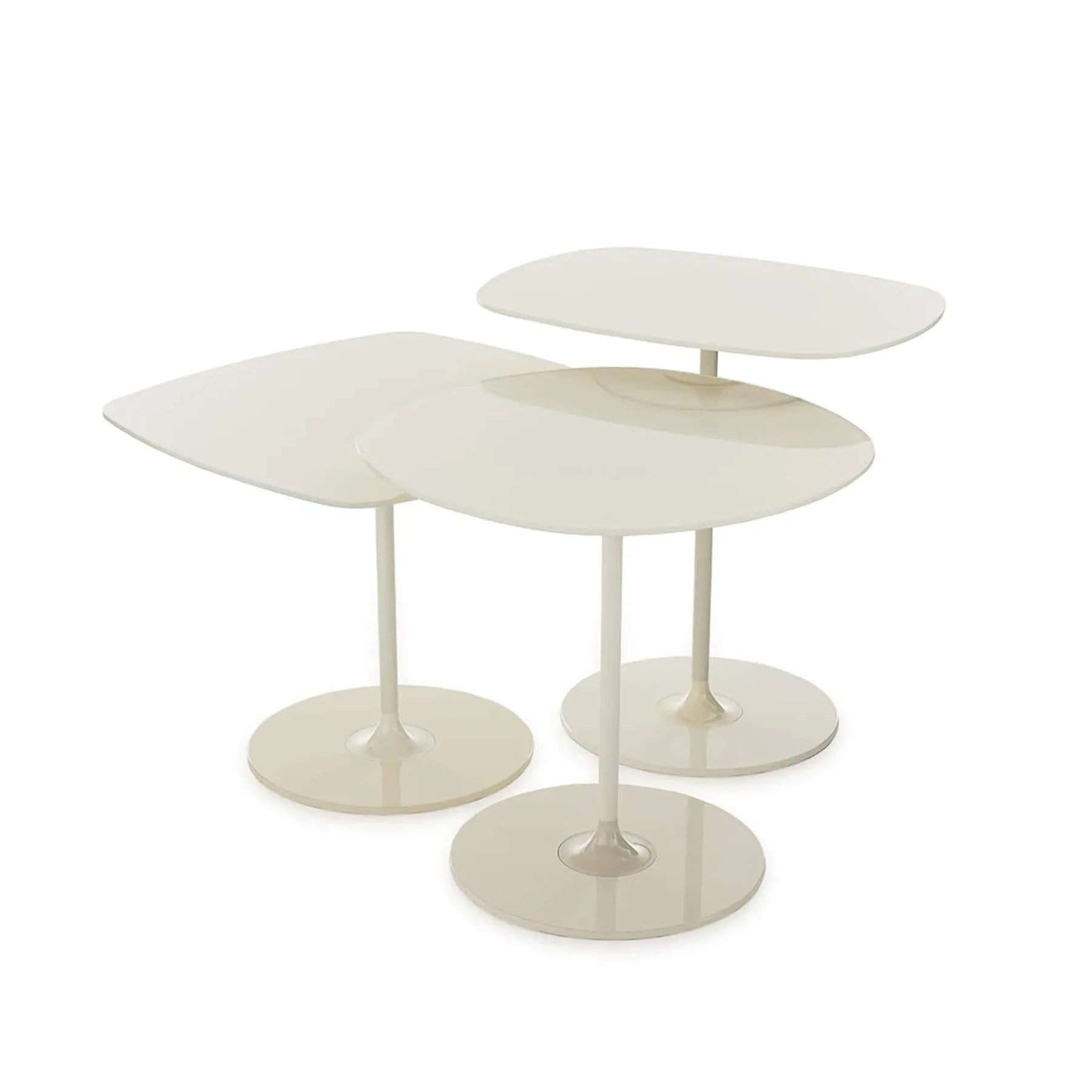 Side Table with Modular Design - Warm Beige
