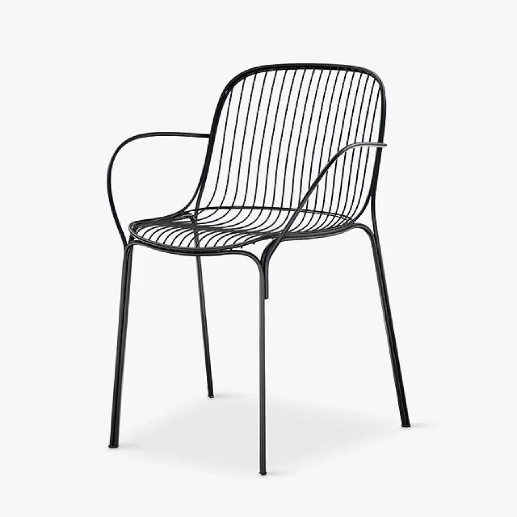 Small Arm Chair with Cushions - Black, Steel image