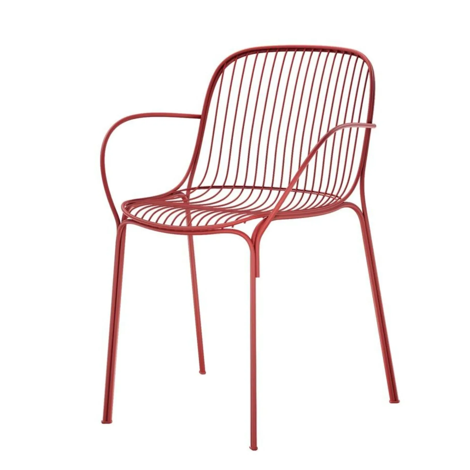 Small Arm Chair with Cushions - White, Steel