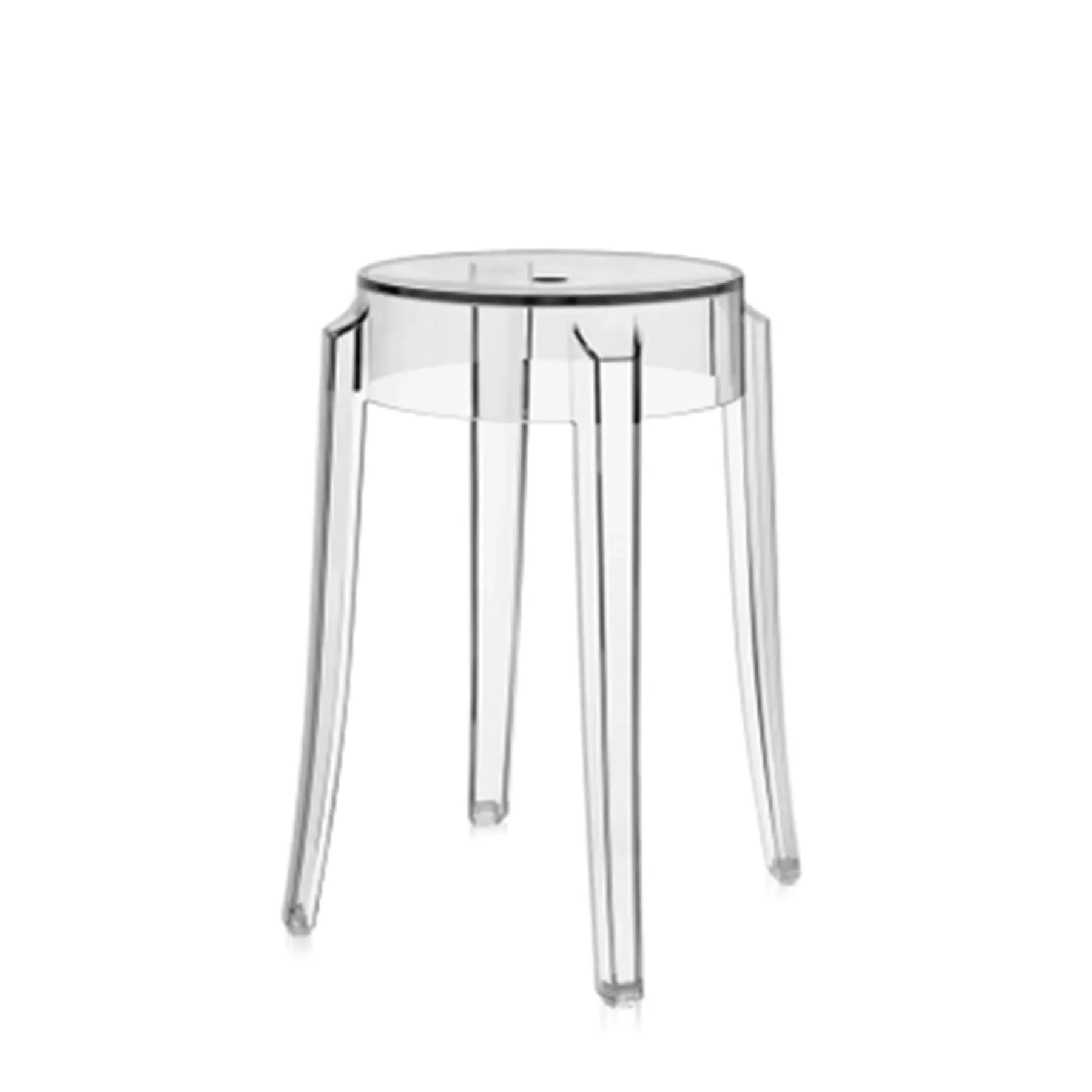Standard Ghost Stool - Crystal, Polycarbonate