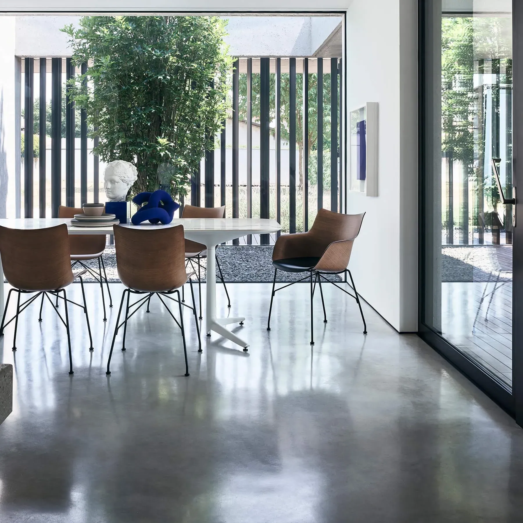 Swivel Office Chair with Armrests - Light Wood