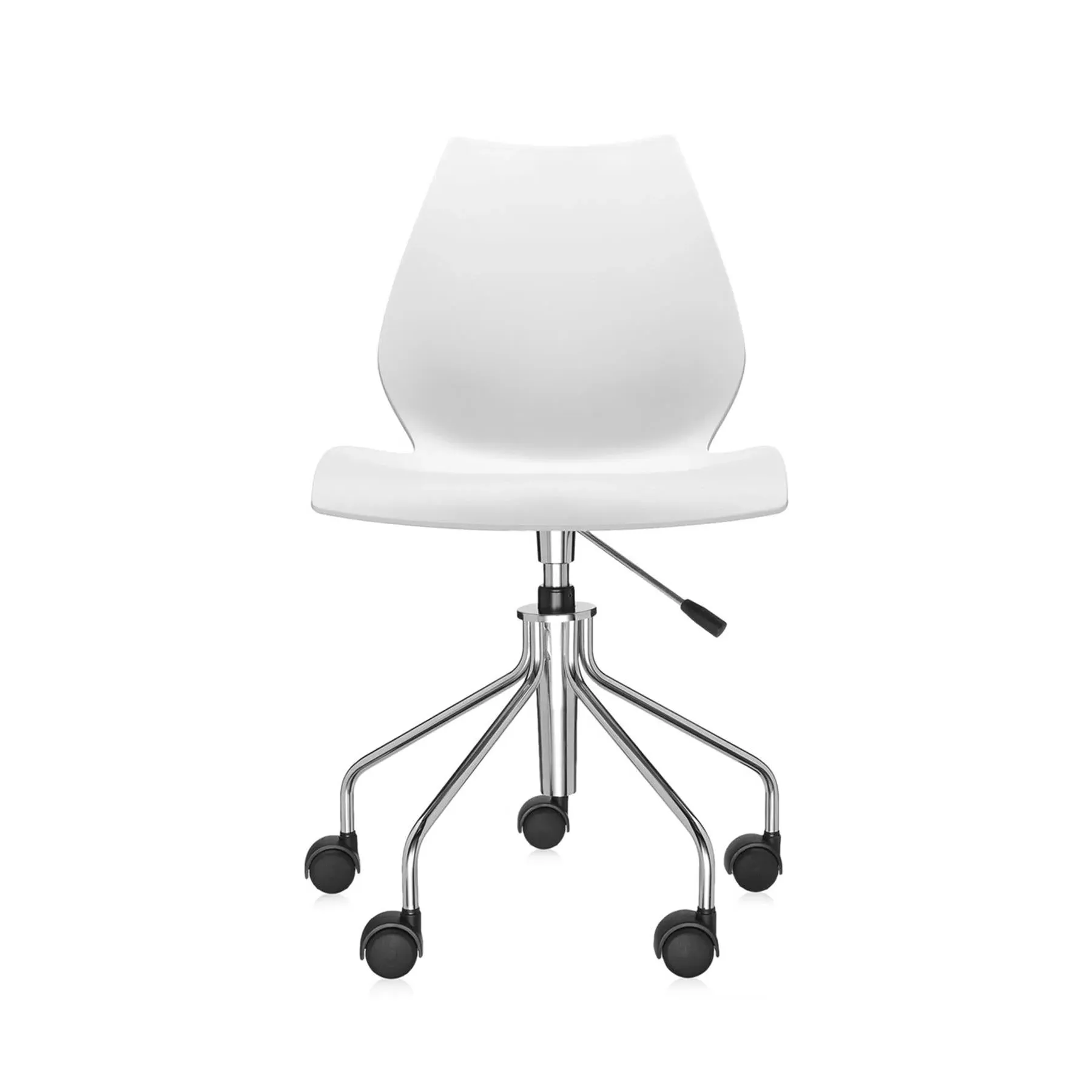 Swivel Office Chair with Gas Lift - White