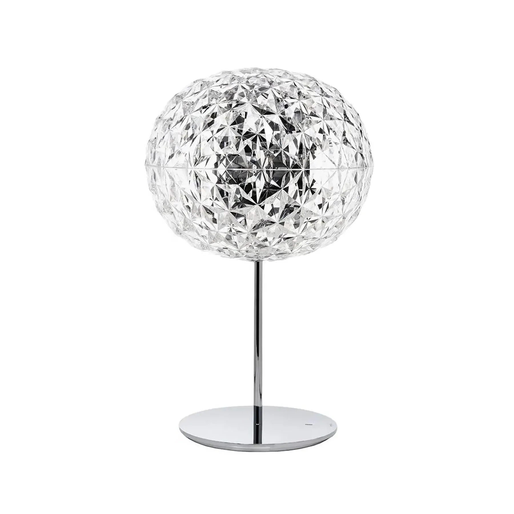 Tall Table Lamp with Crystal Design - Clear