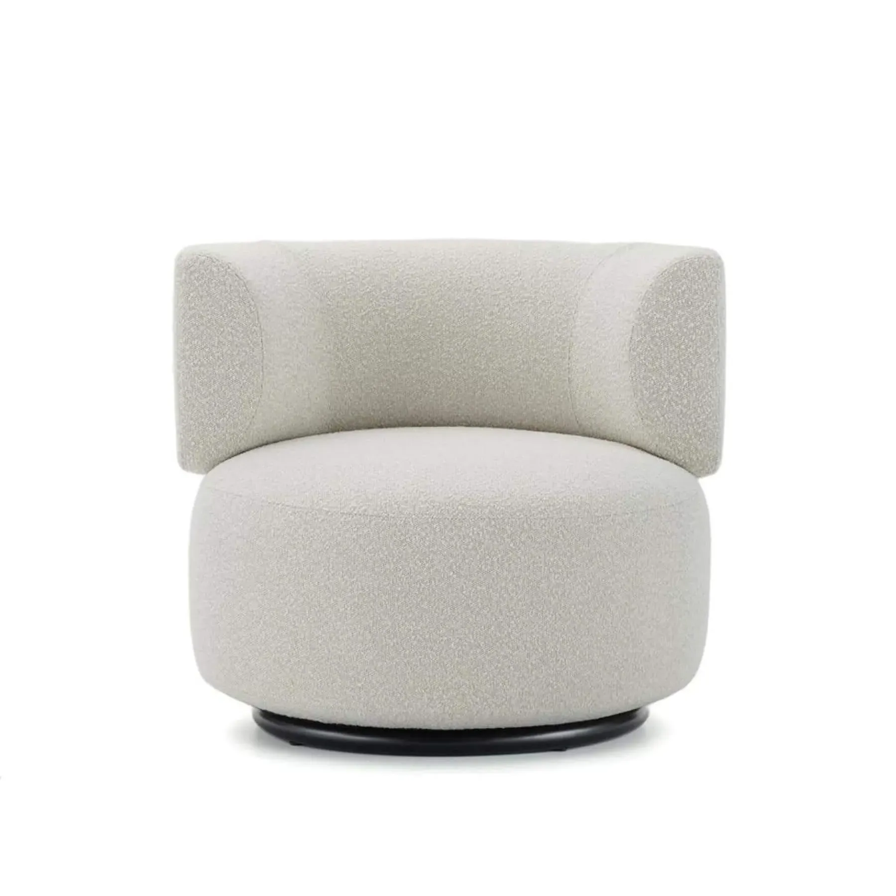 Upholstered Armchair - Brick Red, Boucle