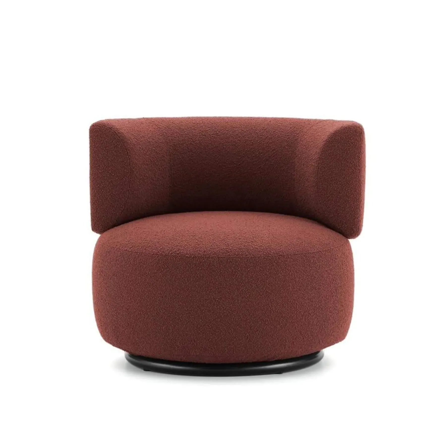 Upholstered Armchair - Brick Red, Boucle image