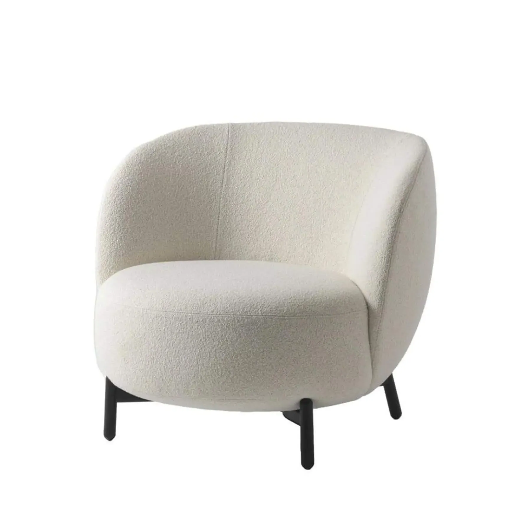 Upholstered Lounge Chair - Grey, Boucle