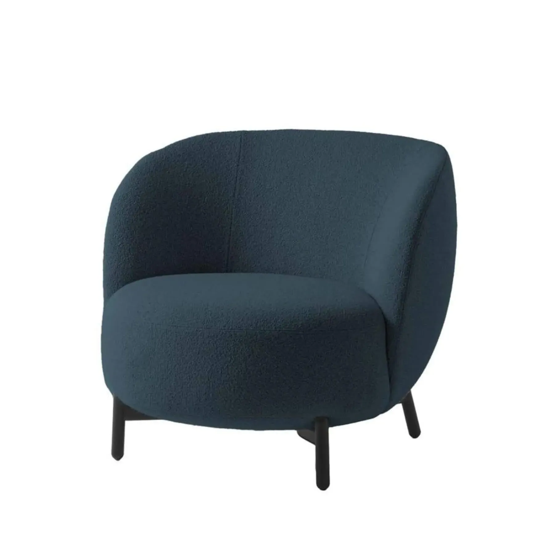 Upholstered Lounge Chair - Grey, Boucle