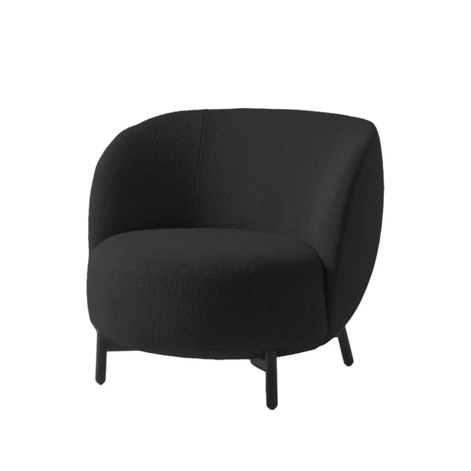 Upholstered Lounge Chair - Grey, Boucle