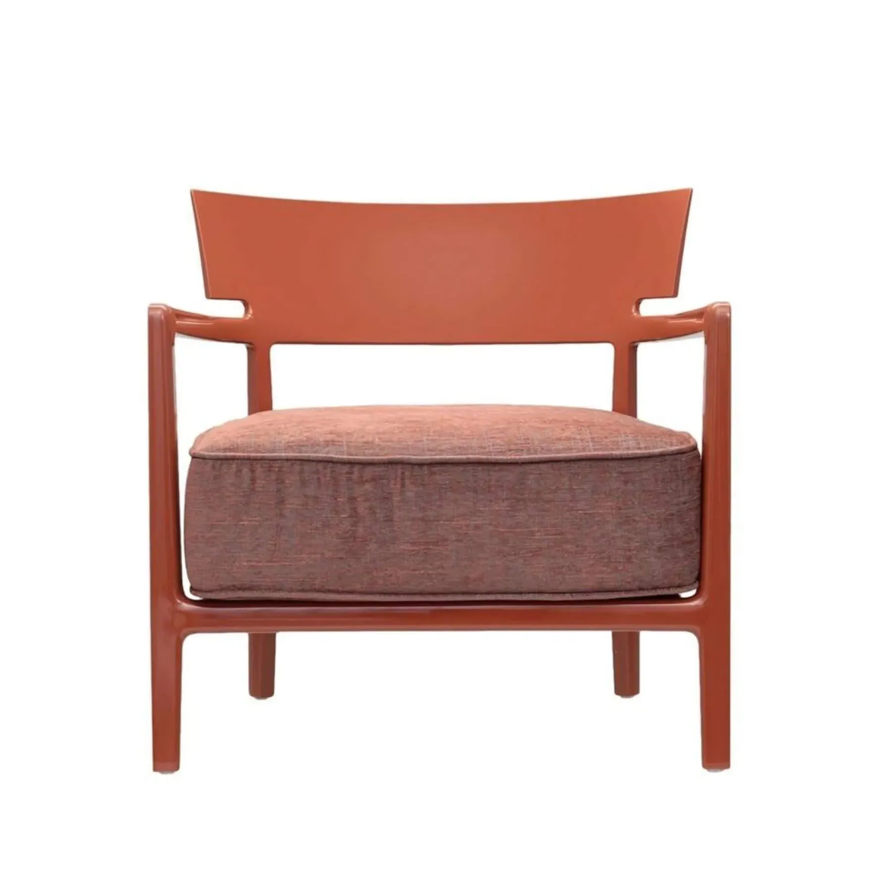 Upholstered Lounge Chair - Rust