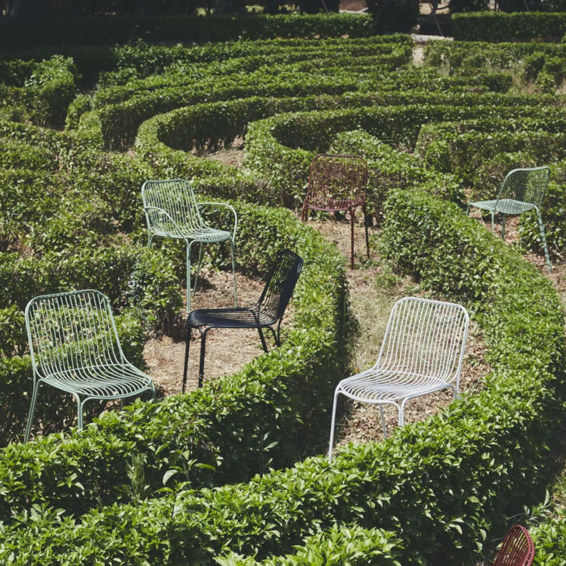 Wire Frame Chair - White, Steel
