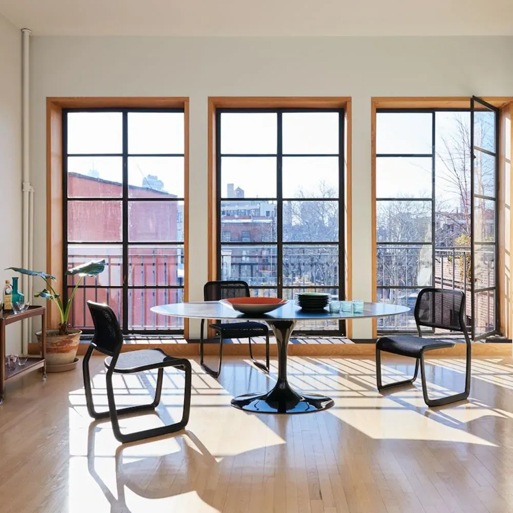 Oval Dining Table Large - Black, Laminate