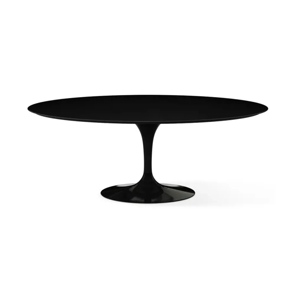 Oval Dining Table Small - Black, Laminate