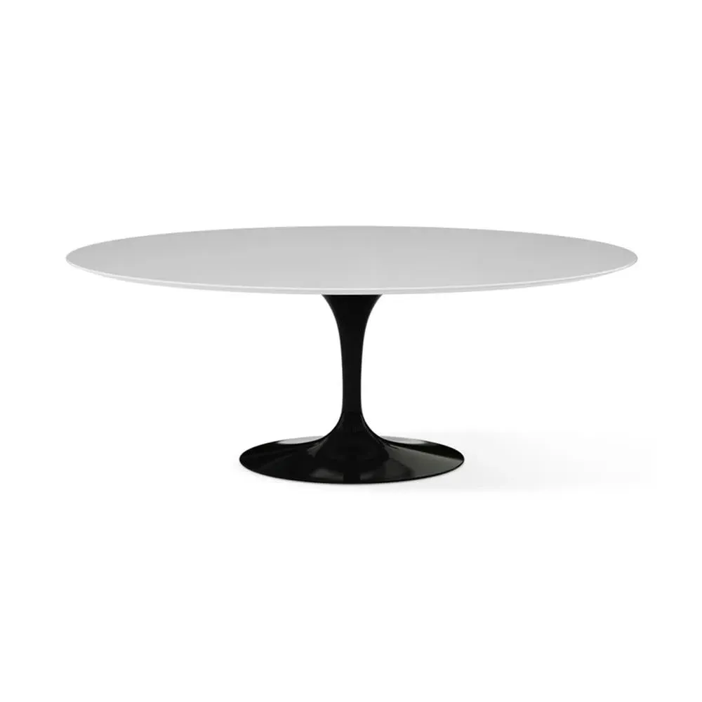 Oval Dining Table Small - Black, Laminate
