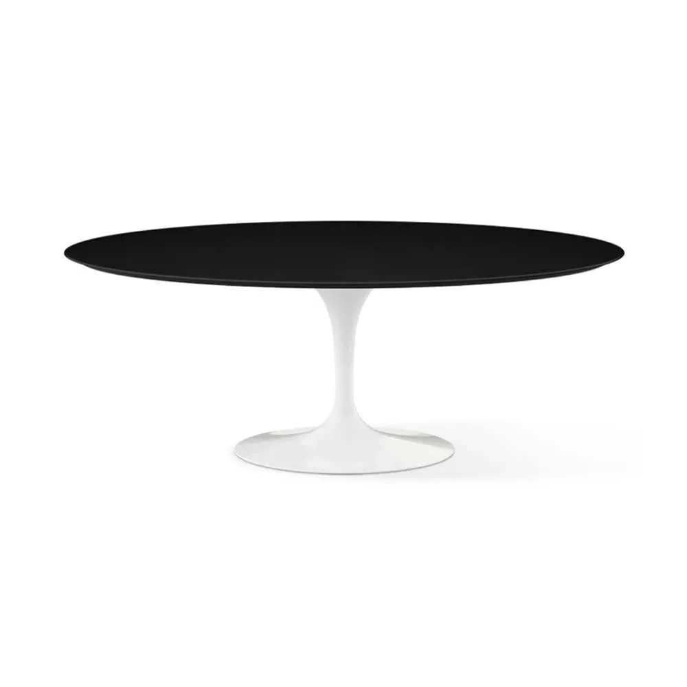 Oval Dining Table Small - Black, Laminate