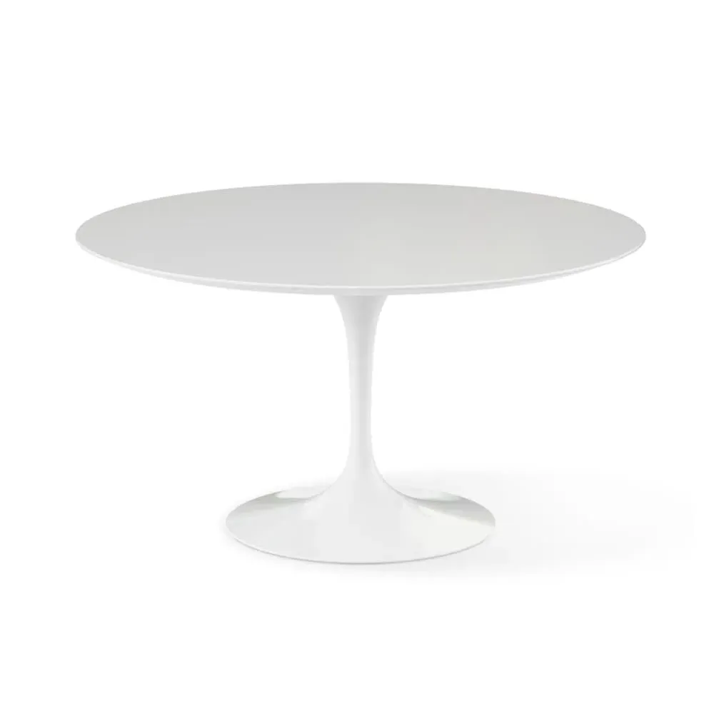 Round Dining Table with Pedestal Base - Black, Laminate