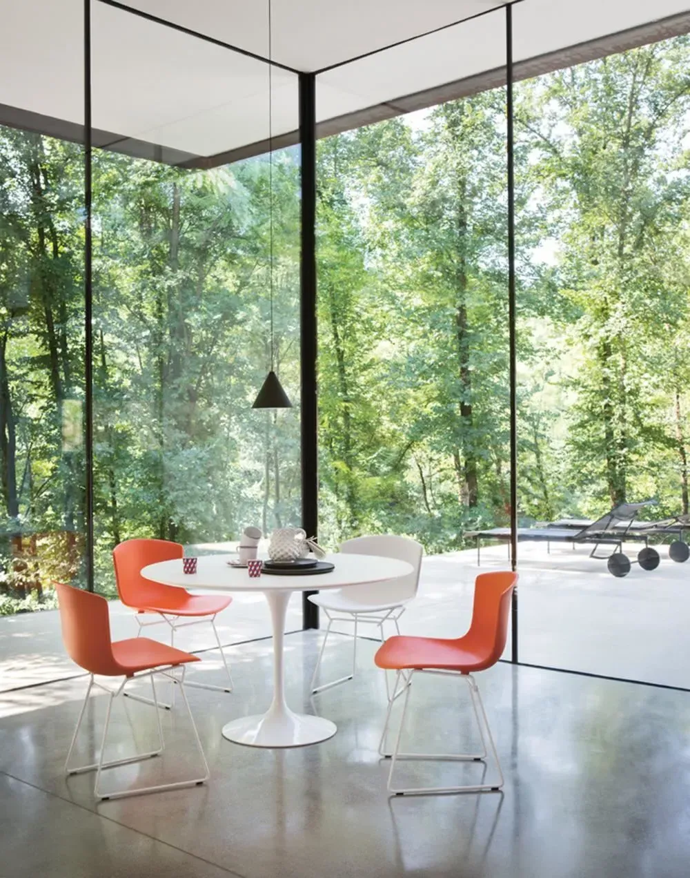 Side Chair with Black Base - Grey, Plastic