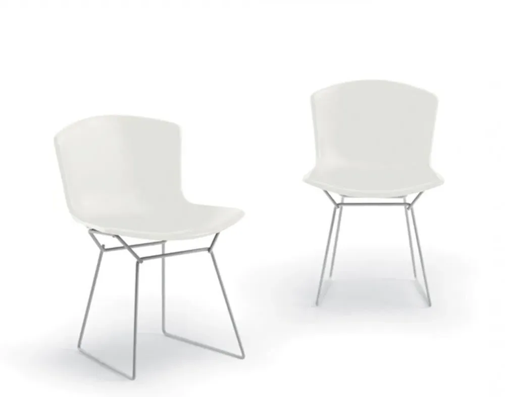 Side Chair with Chrome Base - Black, Plastic