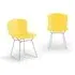 Side Chair with Chrome Base - Yellow, Plastic