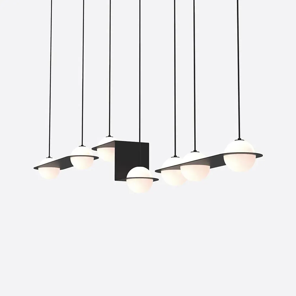 14-Light Pendant Light - Black, Metal image