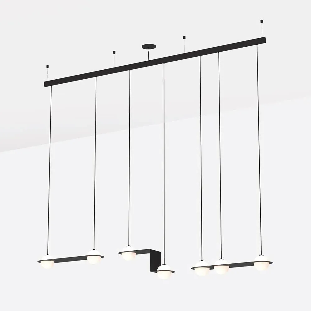 14-Light Pendant Light - Burgundy, Metal