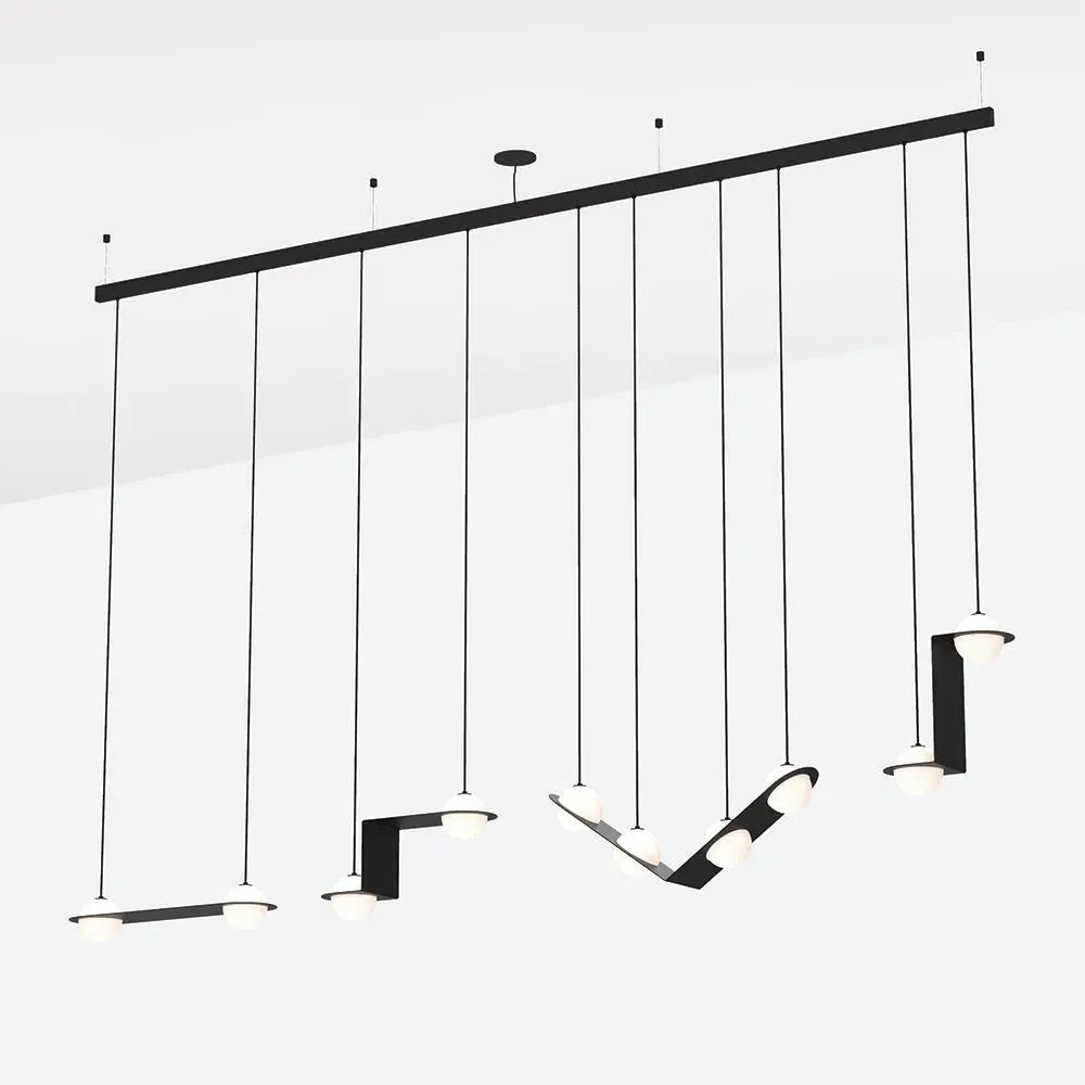 16-Light Pendant Light - White, Metal & Glass