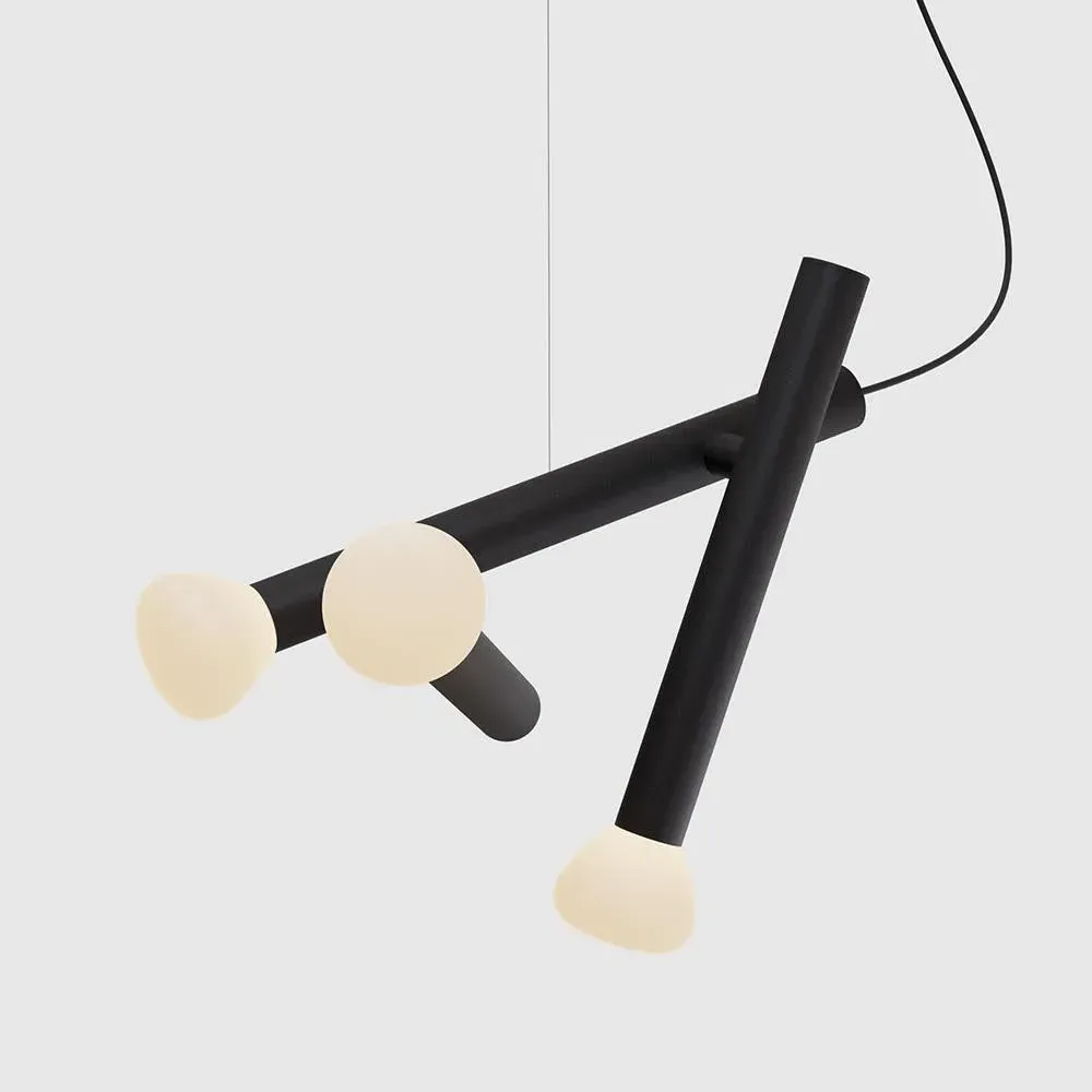 3-Light Pendant Light LED - Blue, Aluminium