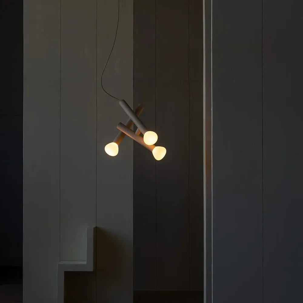 3-Light Pendant Light with LED - Green, Aluminium