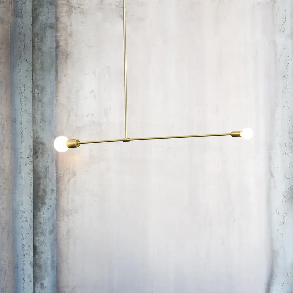 52cm Pendant Light - Graphite, Brass