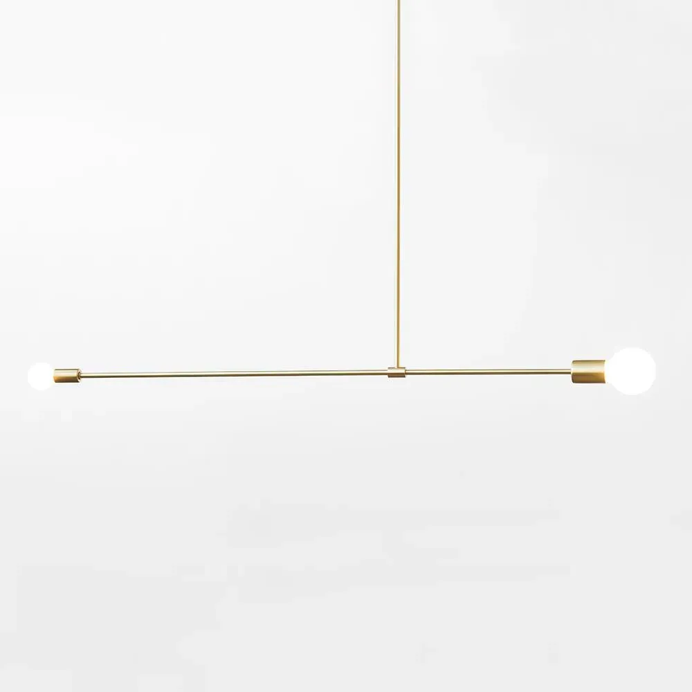 98cm Pendant Light with Diffusers - Brass
