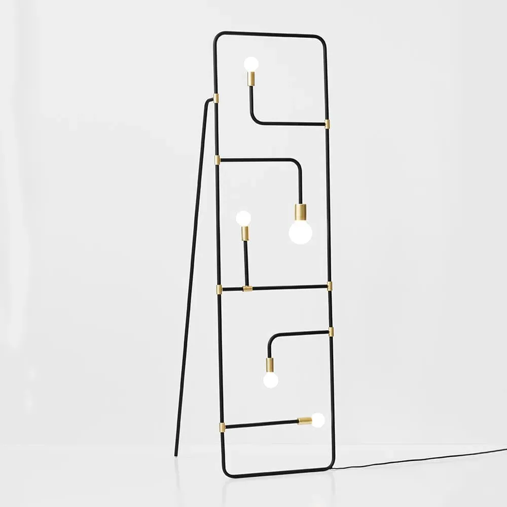 Ceiling Light with Globe Shades - Brass, Steel