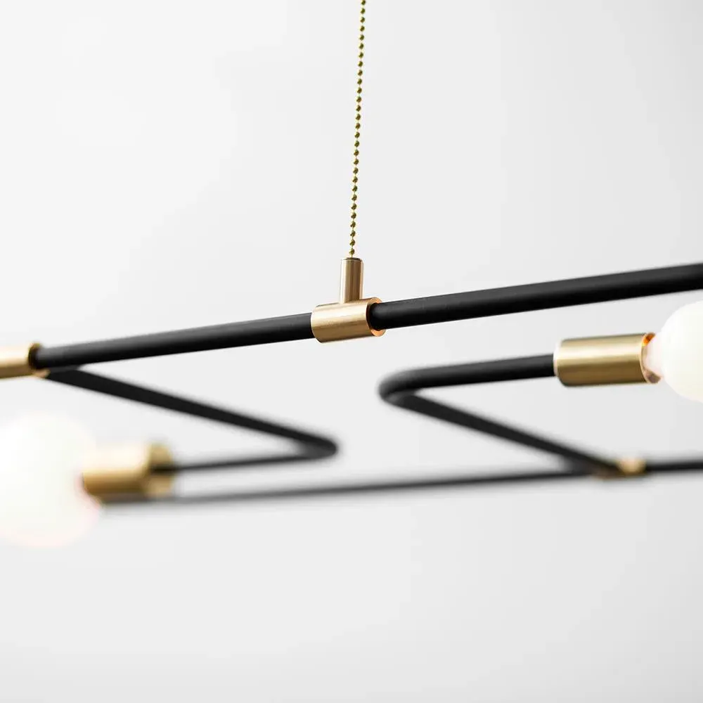 Ceiling Light with Globe Shades - Brass, Steel