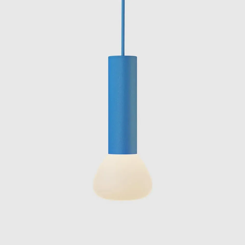 Cylindrical Pendant Light LED - Blue, Aluminium