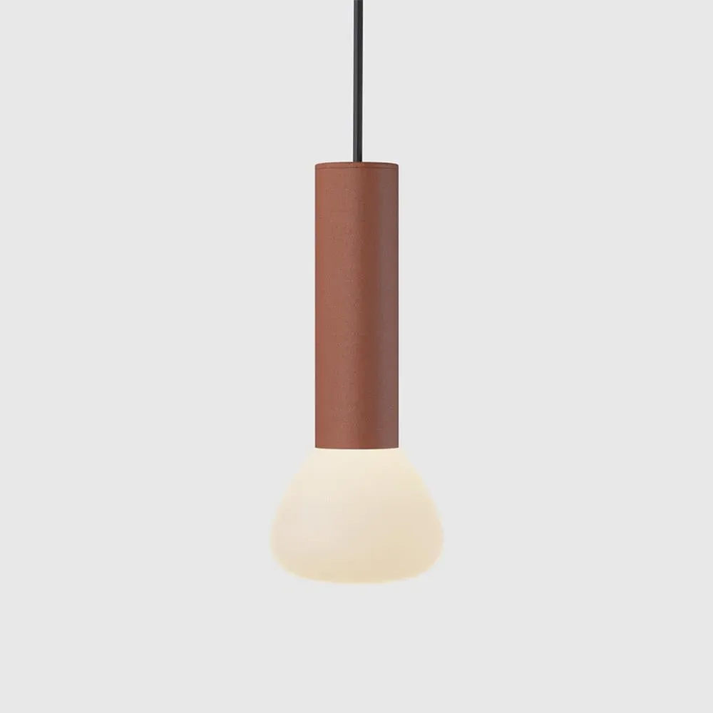 Cylindrical Pendant Light LED - Terracotta, Aluminium