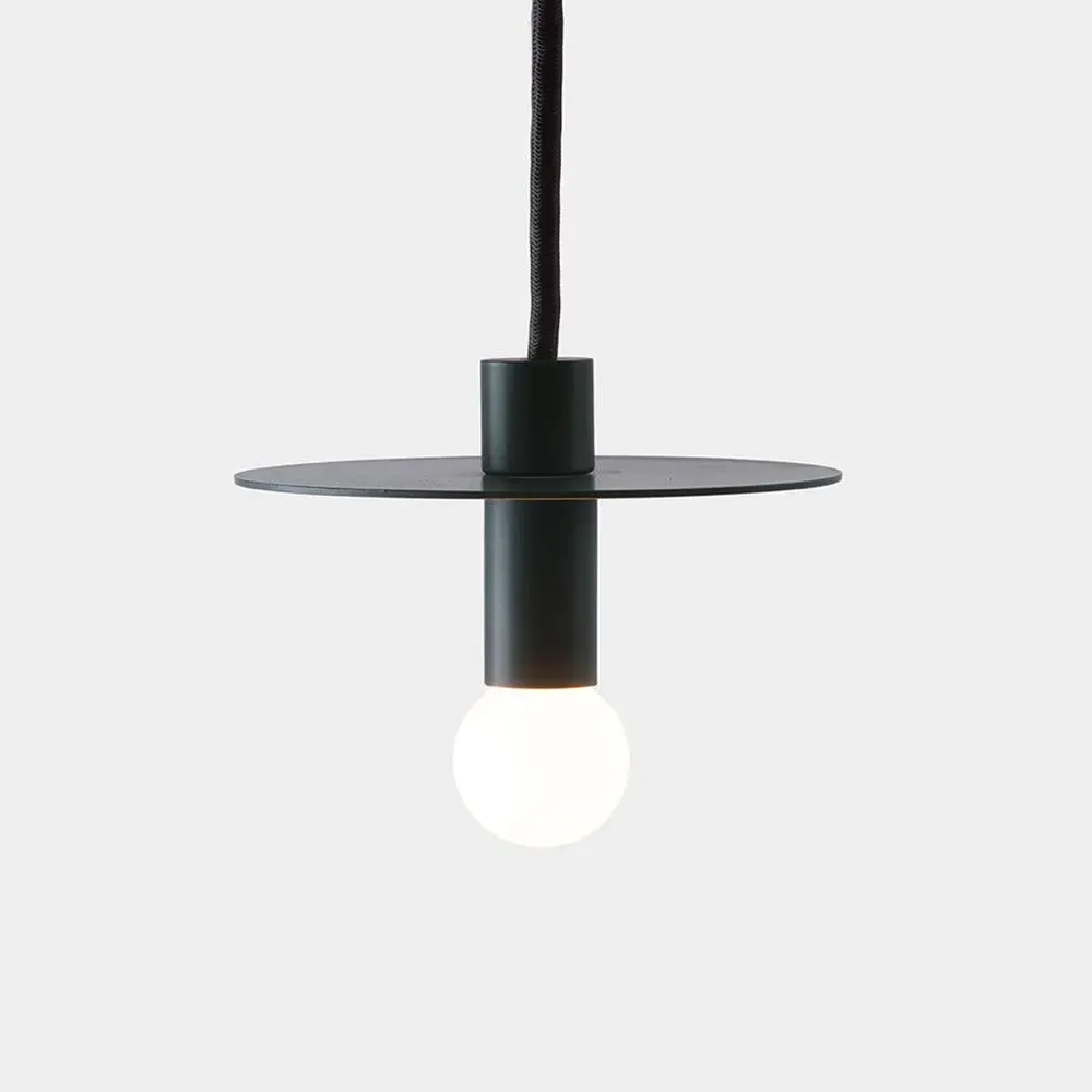 Dot Pendant Light with Black Canopy - Black, Brass image