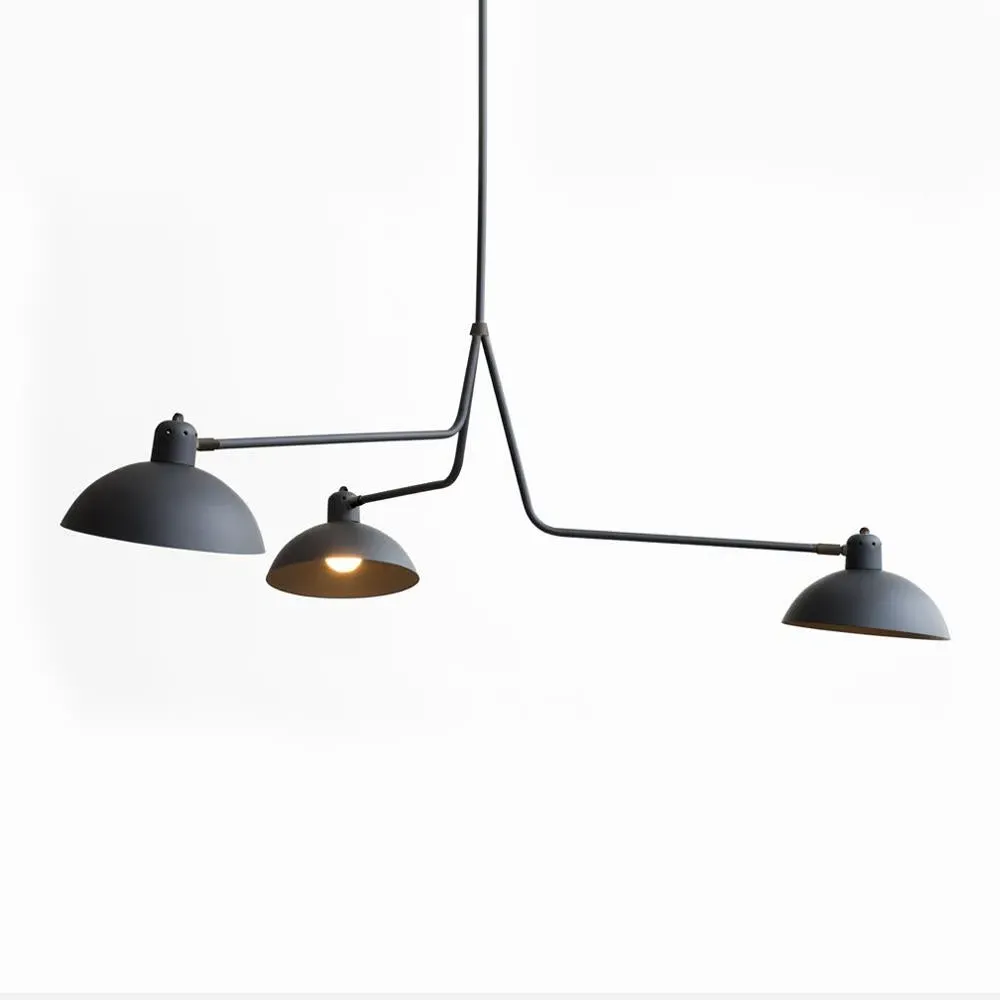 Double Pendant Light Adjustable - White, Brass