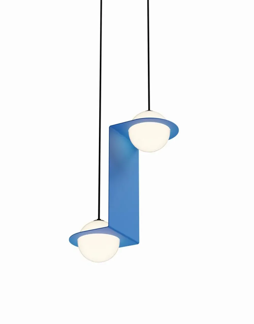 Dual Globe Pendant Light - Nickel, Glass