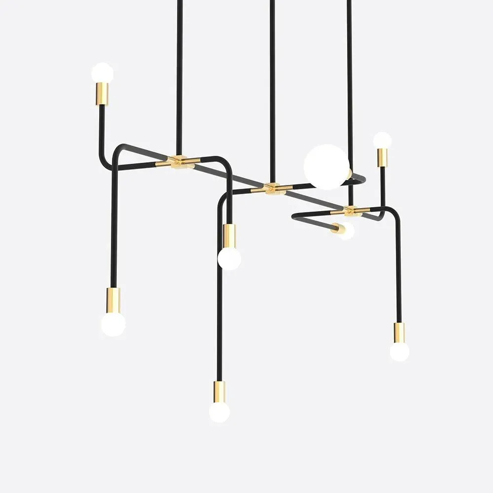 Extended Suspension Light - Black, Steel image