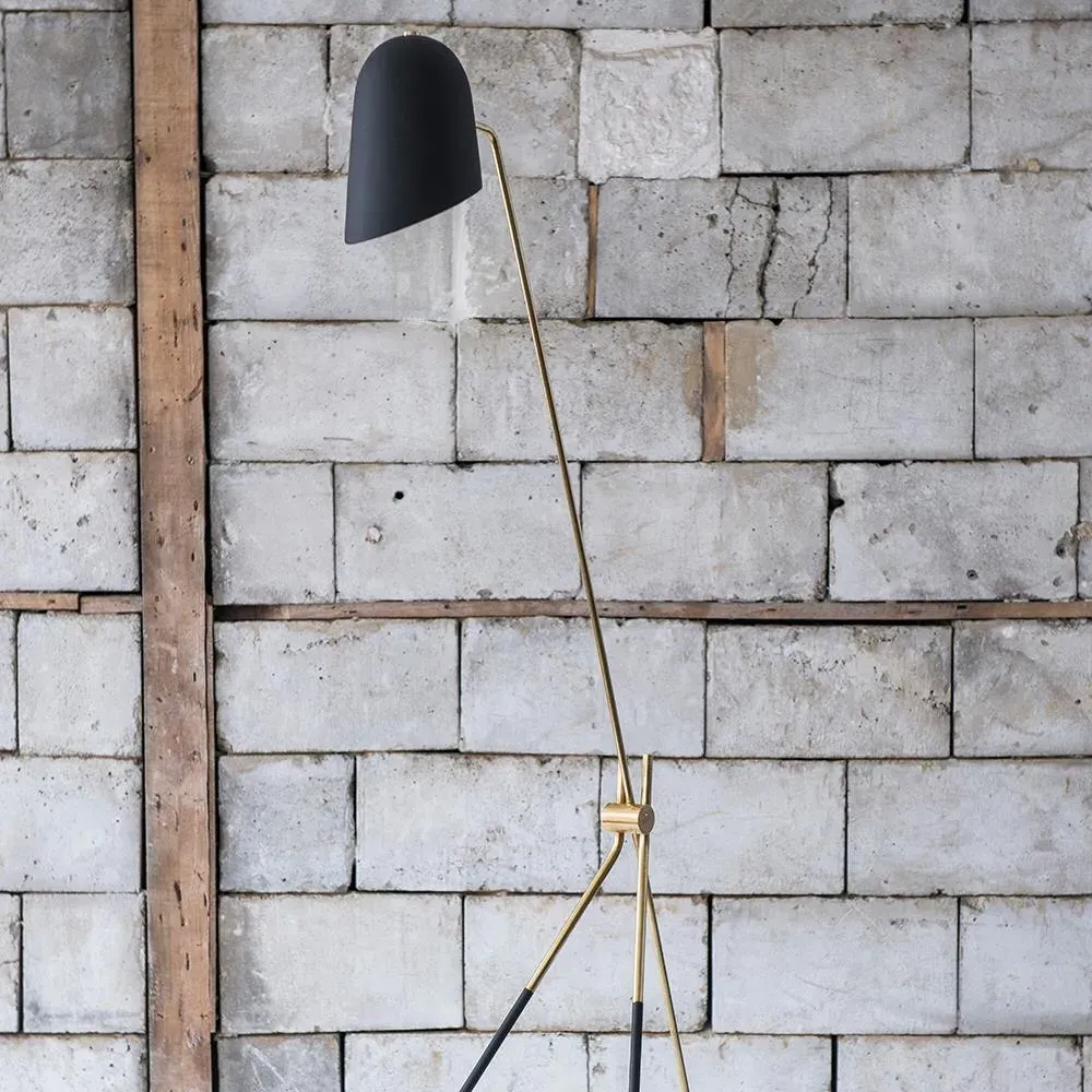 Lambert & Fils Cliff Floor Light - Black, Brass