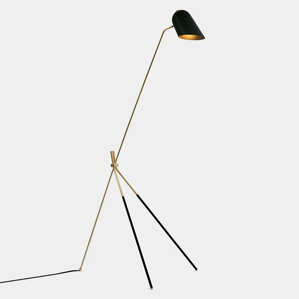 Lambert & Fils Cliff Floor Light - Black, Brass image