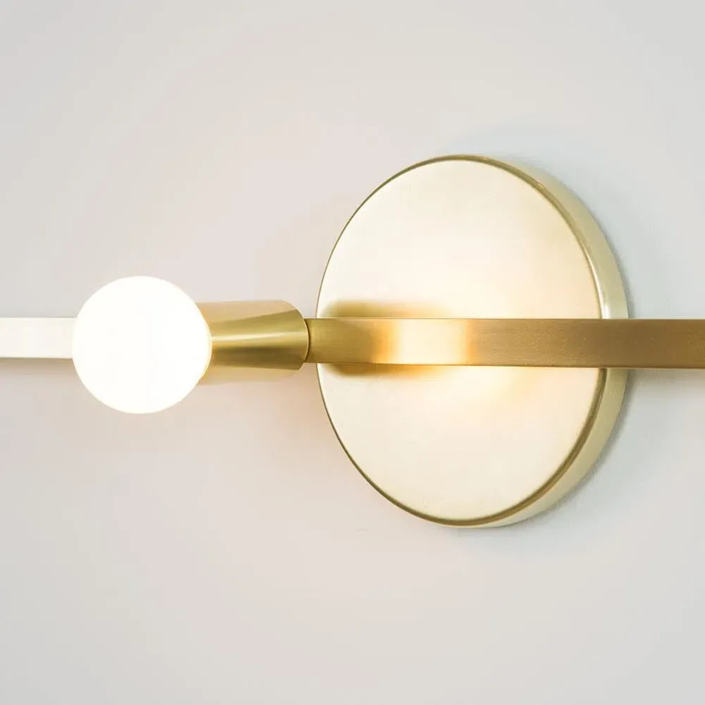 Large Dot Line Wall Light - Black, Brass