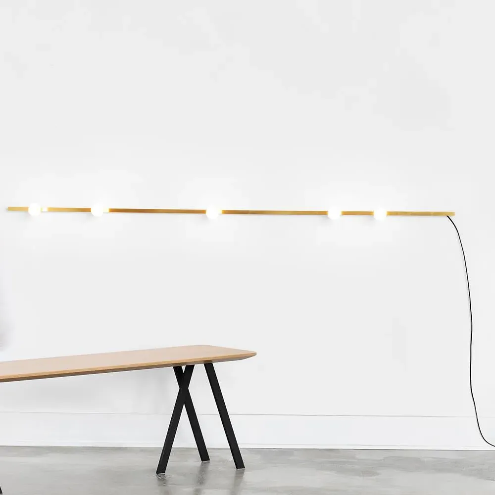 Large Dot Line Wall Light - Black, Brass