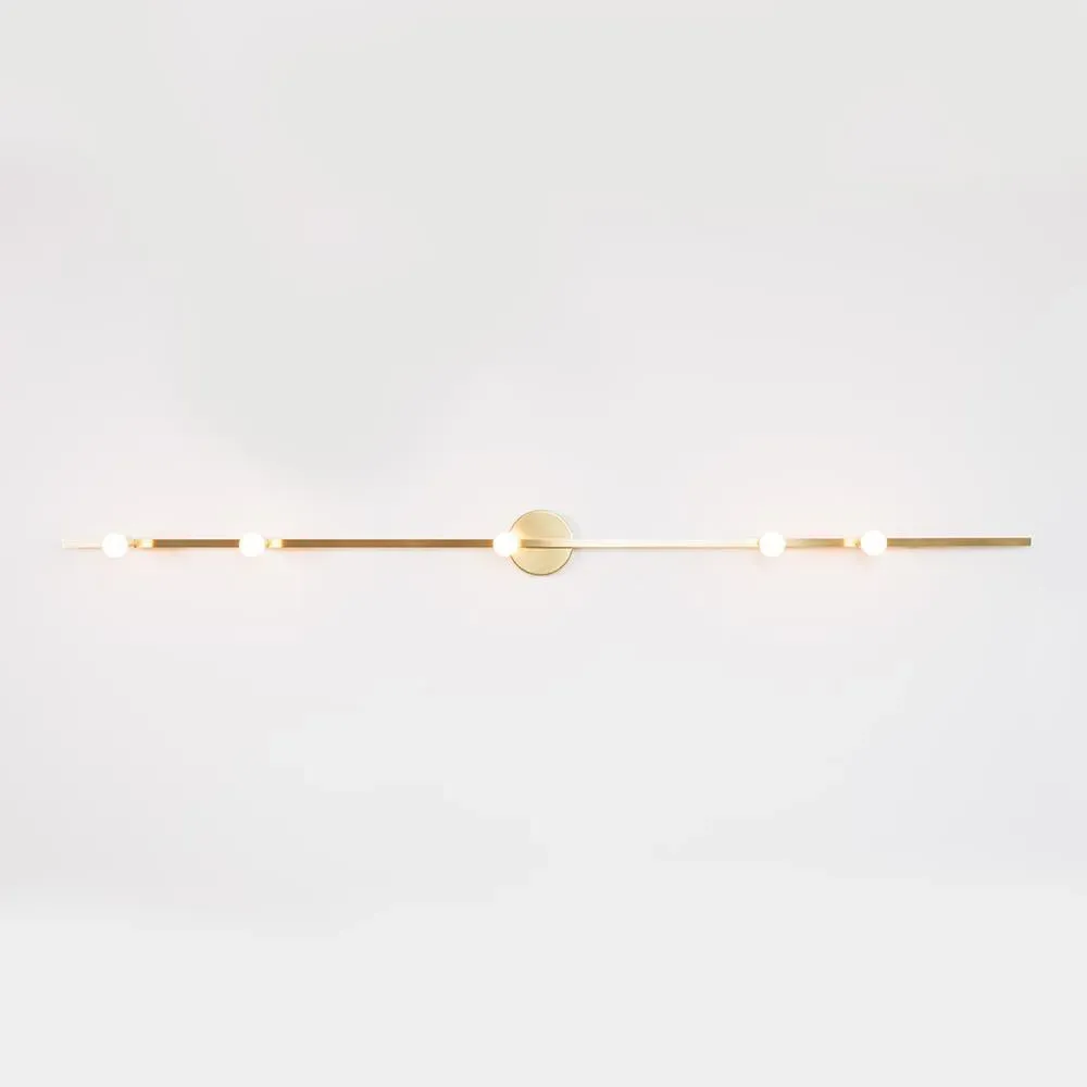 Large Dot Line Wall Light - Black, Brass
