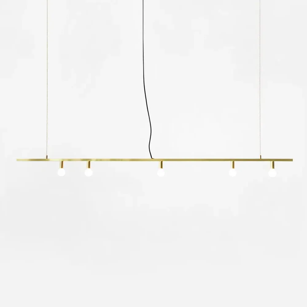 Large Pendant Light with Diffusers - Brass image