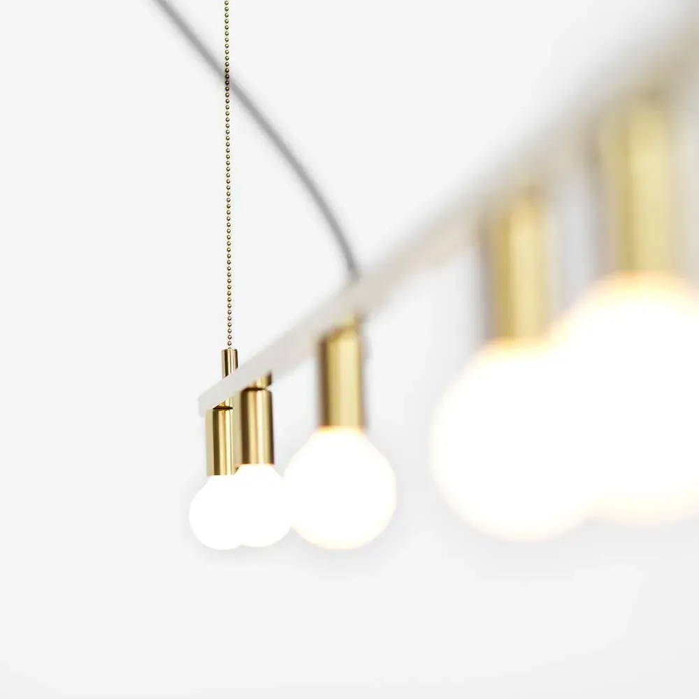 Large Pendant Light with Glass Diffusers - Black