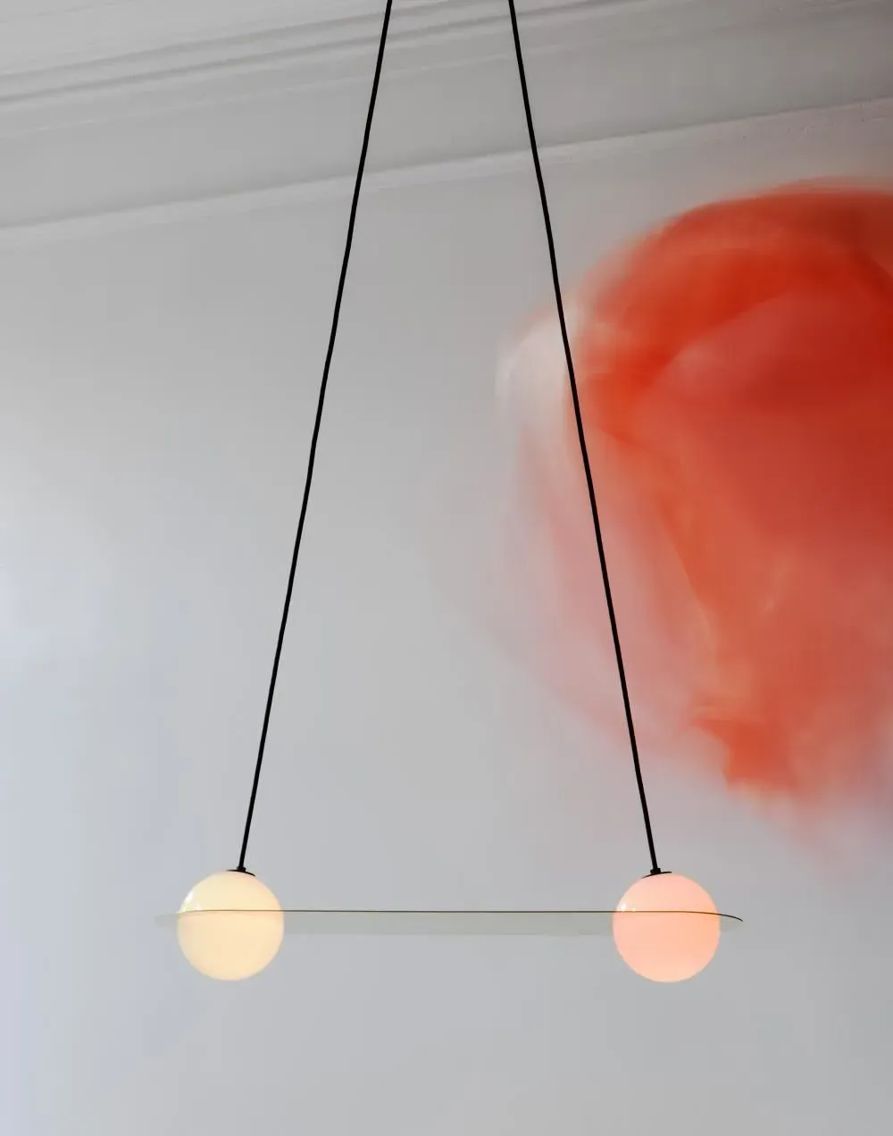 Laurent 03 Pendant Light - Beige, Glass