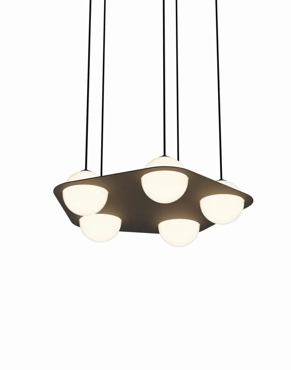 Laurent 04 Hexagon Pendant Light - Black, Burgundy
