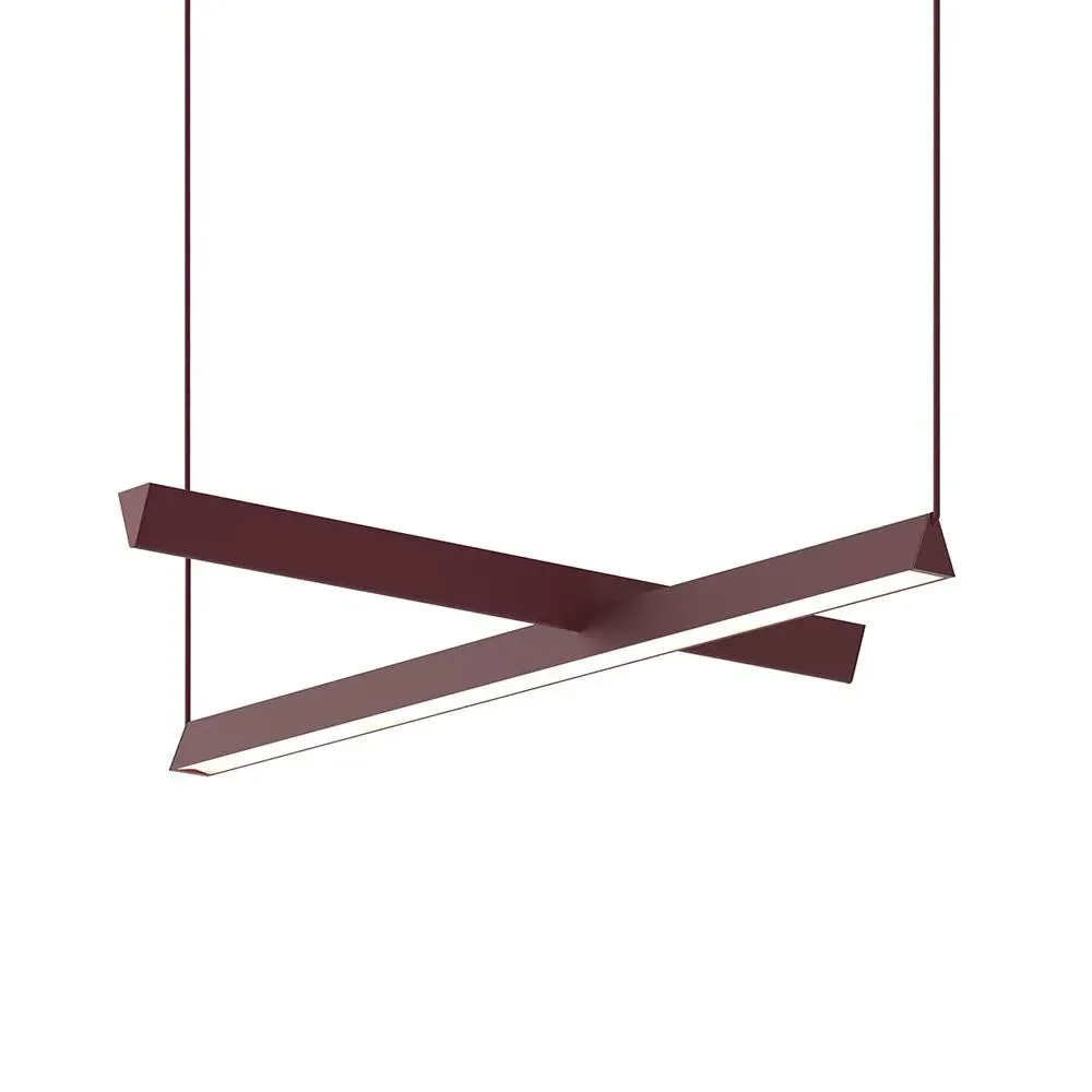 Linear Pendant Light LED 0-10V - Burgundy, Aluminium